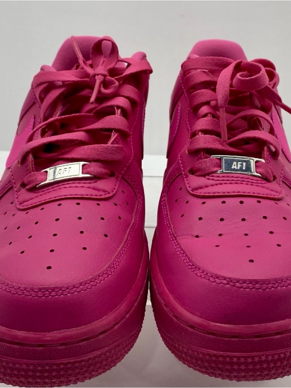 Women's Pink Leather Sneakers